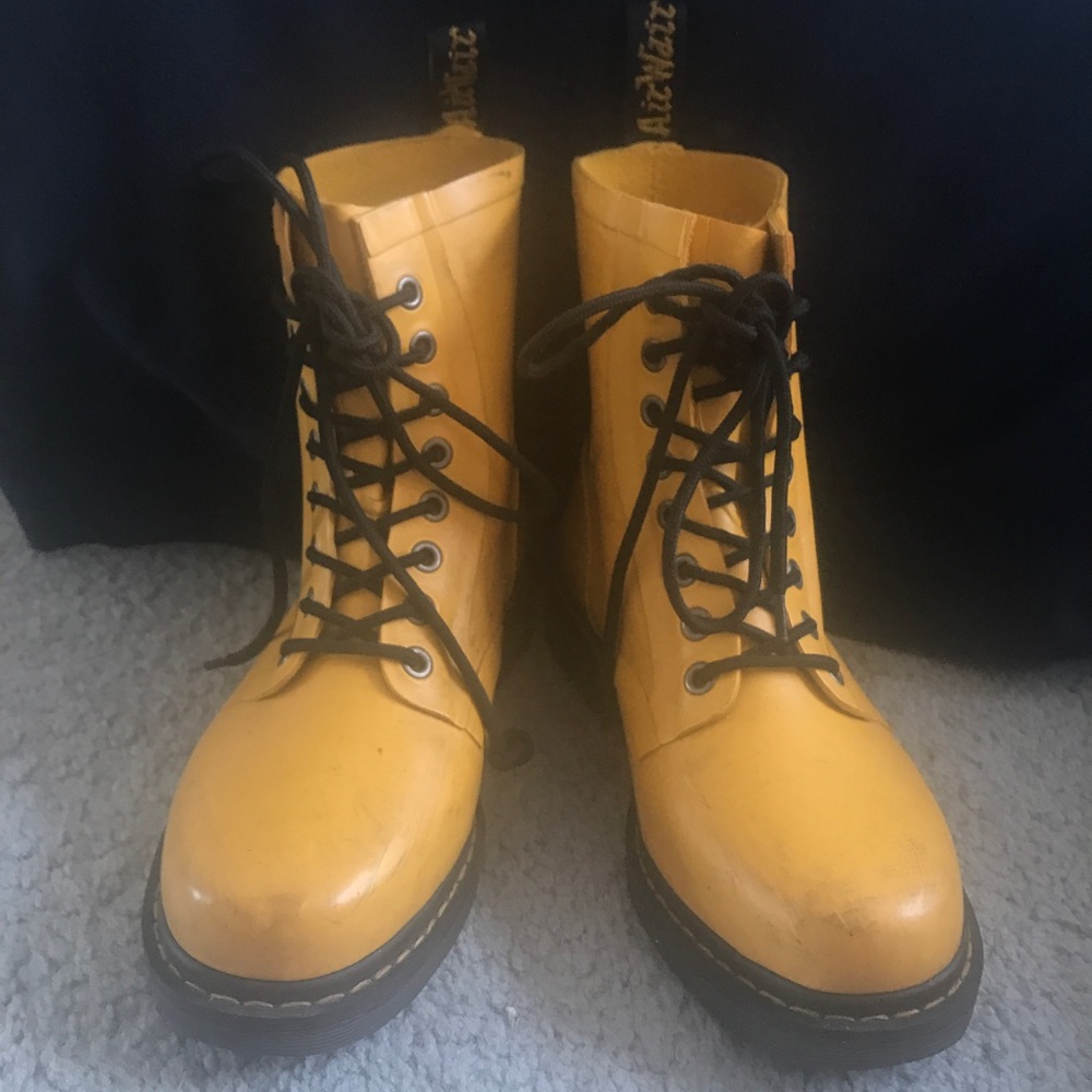 Yellow Dr Martens Air Walk Boots